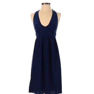 Amanda Uprichard Womens 100% Silk Ruffled Back Sleeveless Formal Dress Size Sm